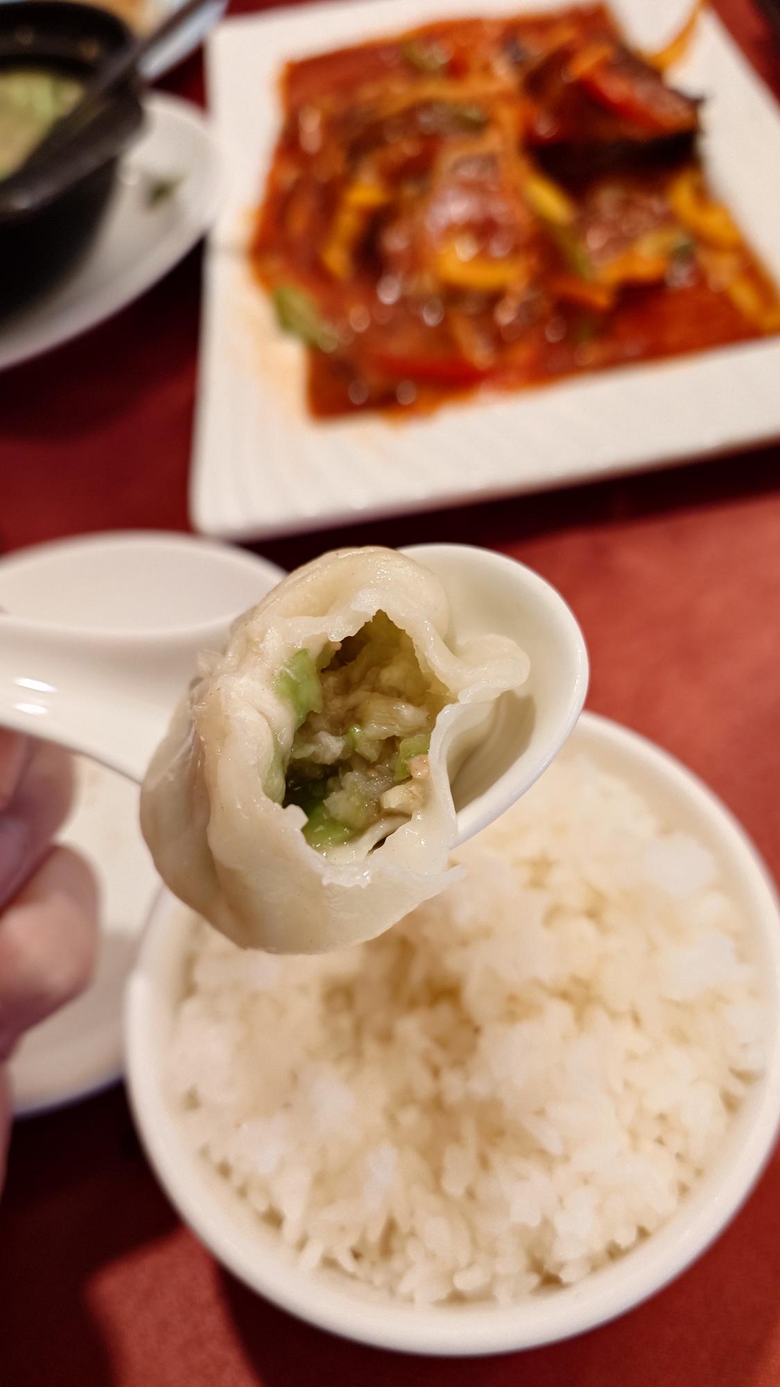 絲瓜湯包內餡特寫