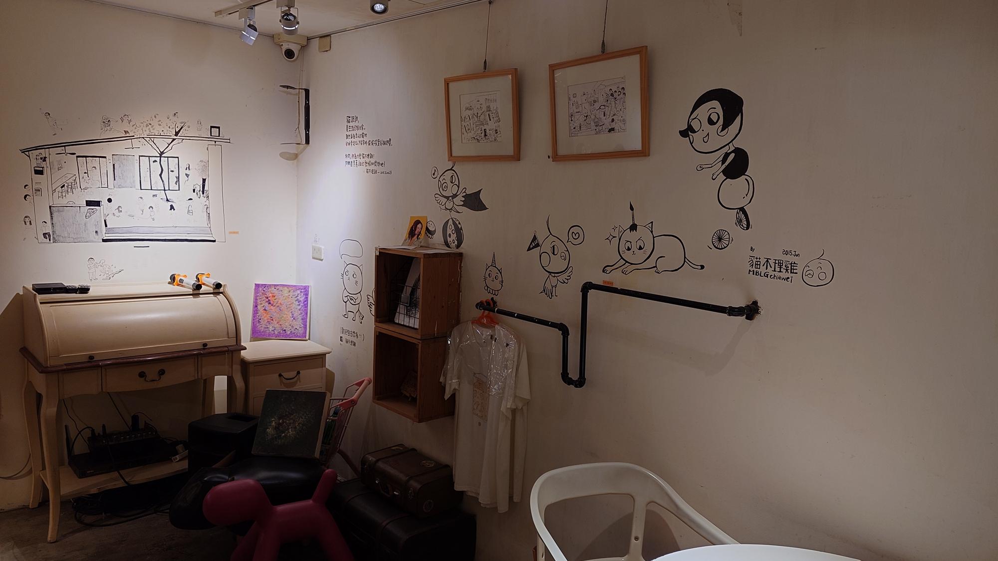 Arthere Café 上樓看看咖啡塗鴉角落