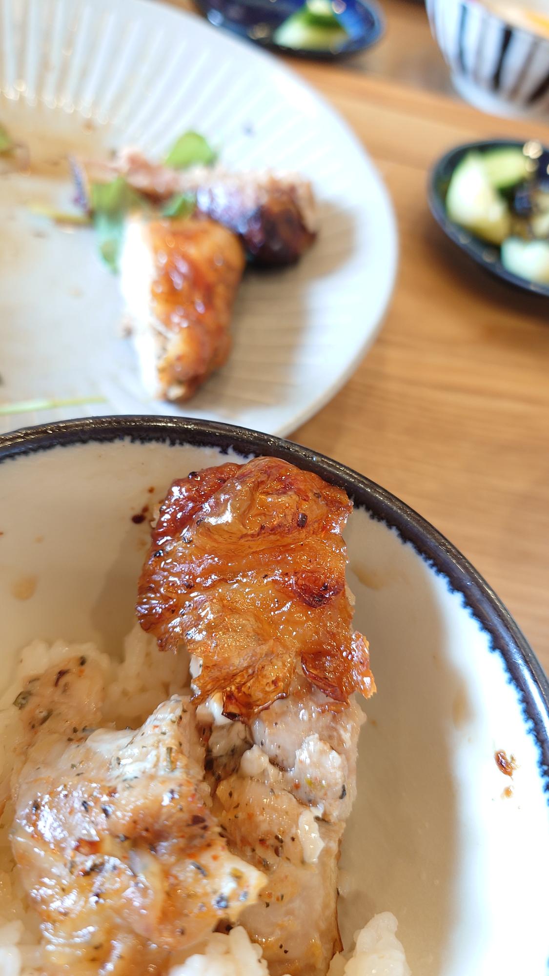香草雞腿排雞肉近拍